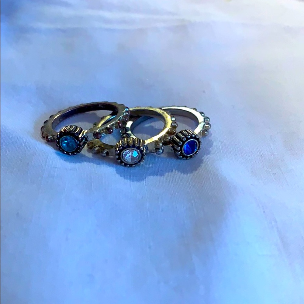 Three gold rings